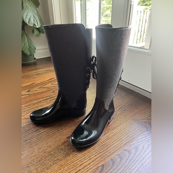 Michael Kors women rubber knee high boots size 8 - Picture 1 of 13